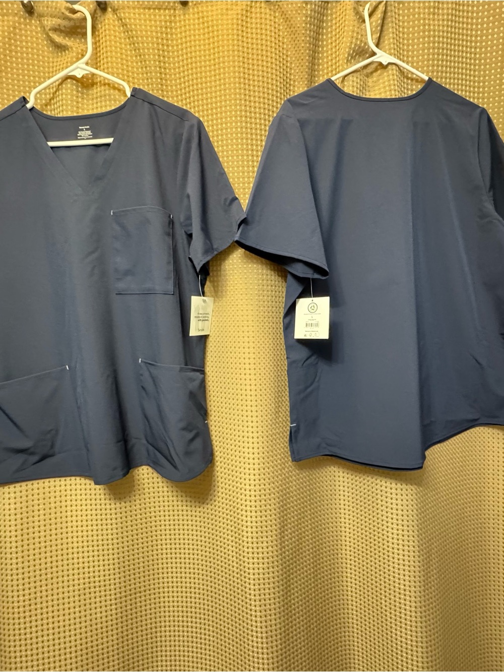 Women’s Navy Scrub Top - V-Neck Utility Shirt